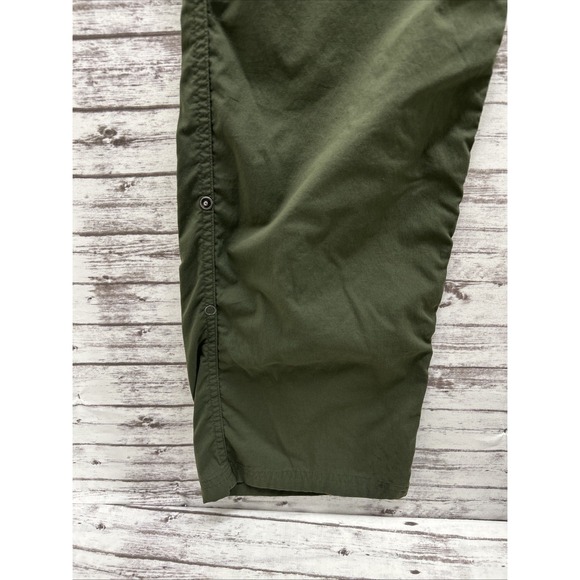 Exofficio Pants 12 Womens Insect Shield Nylon Stretch Roll Up Hiking Olive Green - Picture 3 of 11